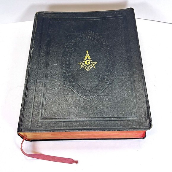 Office 1942 Masonic Cyclopedic Indexed Red Letter Holy Bible John